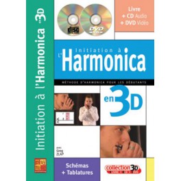 Initiation à l'harmonica en 3D + CD + DVD Initiation à l'harmonica en 3D + CD + DVD